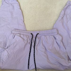 Lavender nylon pants